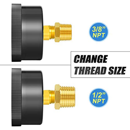 MEANLIN 1/4" NPT 0-60Psi Swimming Pool Water Pressure Gauge - color: 1/4"NPT Back Mount, size: 0-60Psi/0-4BAR/KIT