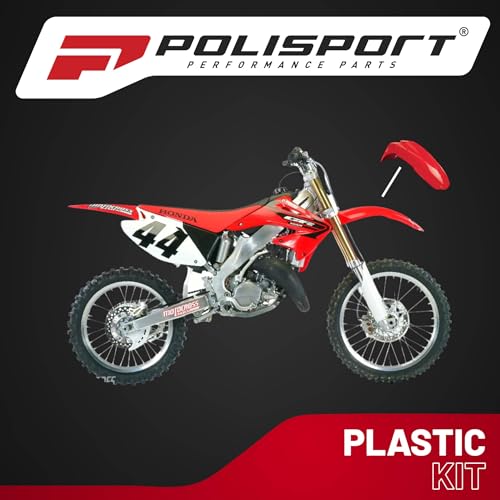 Polisport Supermoto (SM) Motocross (MX) Motard UFX Front Fender - Universal Fit for all Full Size Dirt Bikes w/UFX Mounting System - Red