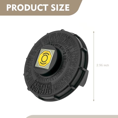 Brake Fluid Cap Replacement for Honda, Brake Master Cylinder Cap, Compatible with Accord Fit EV Hybrid S2000, Brakes Reservoir Caps 46662-SLE-J01, 46662-S8A-003