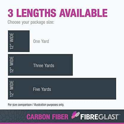 Fibre Glast Carbon Unidirectional Cloth – High-Strength Lightweight Graphite to Reinforce Boat Hulls, Bikes, Hockey Sticks, Auto Repair – Epoxy Resin Compatible, Black, 8-10 Oz, 5 Yards – Made in USA - size: 5 Yard