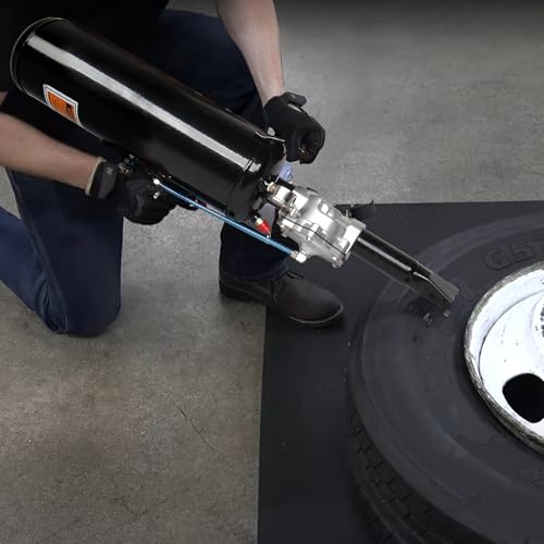 TUFFIOM 2.1/8L Gallon Air Tire Bead Blaster Seater w/Pressure Gauge & Handle, Wheel Trigger Seating Tool Inflator Tank for Motorcycle ATV Car, 87-116PSI Operating Pressure, Black - color: Black
