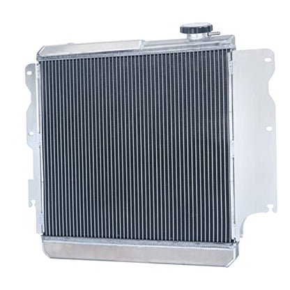 3 Row Radiator For Jeep Wrangler TJ YJ 2.4 2.5 4.0 4.2L 1987-2006 - size: 3 Row Radiator+CNC 1.3Bar Cap