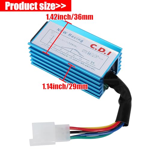 Racing 5 Pins AC CDI Box for GY6 50cc - 70cc 90cc 110cc 125cc 150cc Scooter 4-Stroke Engine ATV Go Kart Moped Quad Pit Dirt Mini Pocket Bike Chopper XR50 CRF50 139QMB 152QMI 157QMJ - size: 5 pin