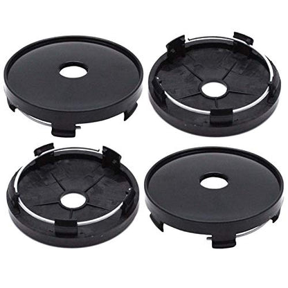 4PCS Wheel Center Caps, 60mm Wheel Rim Hub Center Covers - color: Black, size: Outer 60MM,Inner 55MM