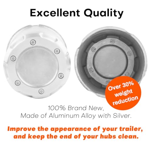 4Pcs 4.25 inch Wheel Center Caps Aluminum Push Through Trailer Caps Fit 4.25" Center Bore Truck RV SUV Wheels Rims, Silver Hub Covers, 4.69" Tall - size: 4.25” Hub, 4.69” Tall