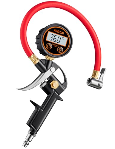 AstroAI T1 Digital Tire Pressure Gauge with Inflator, ANSI B40.7 Grade 2A - size: Digital 3-250 psi
