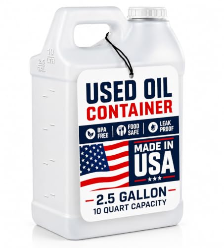 kitchentoolz 2.5 Gallon Water Jug - F-Style HDPE Carboy with Secure Seal Airtight Lid - Automotive Oil Container & Chemical Transport