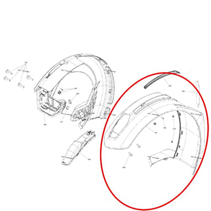 Can-Am new OEM Ryker Left Hand Front Fender, 705010755