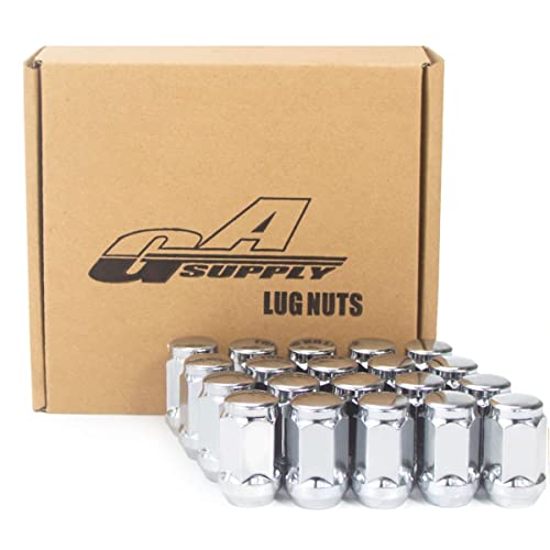 GAsupply 12x1.25 Lug Nuts 20pcs, Chrome 1.38" Tall 3/4" 19mm Hex, Cone Seat - color: Silver, size: M12x1.25, style: 20pcs - 1.38" Tall
