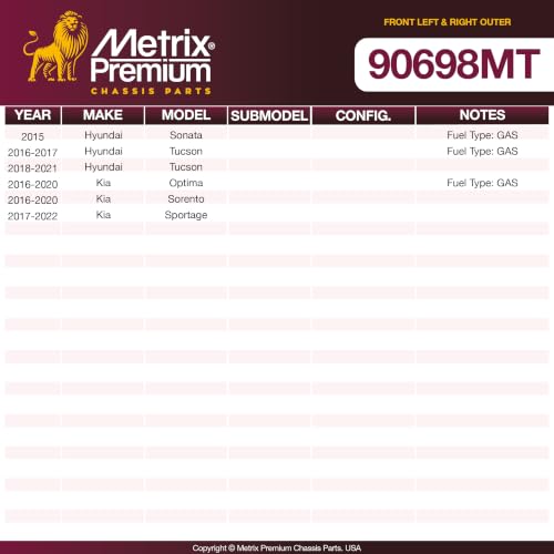 Metrix Premium Chassis Parts - Front Left & Right Outer Tie Rod End Kit - size: 90698MT
