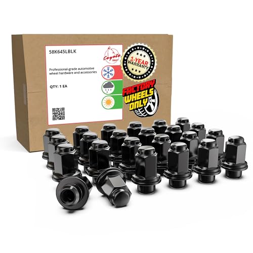 Wheel Accessories Parts 24 Pcs M12x1.5 12x1.5 Thread OEM Factory Style Lug Nuts 1.8" Long Black 13/16" 21mm Hex Fits Toyota Tacoma ｜ 90084-94002 ｜ 611-212 - color: Black, size: 24 Pack, style: Toyota 1996-24 4Runner