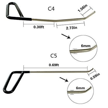 SOTRLO Paintless Dent Repair Rods Kit Hail Damage Repair Dent Removal Kit Dent Puller with Hammer and Tap Down