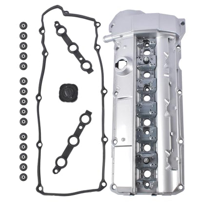 11121703341 Aluminum Valve Cover Replacement for BMW Series 3 E46 325i 330Ci 330i 328i E39 528i E53 X5 E36 E37 M54 N52 M52 OE# 11-12-1-703-341 Weonefit - size: 11121703341