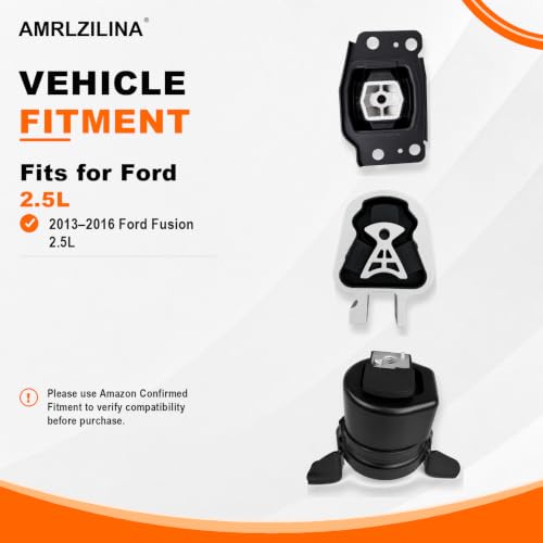 Engine Motor Transmission Mount Kit for Ford Fusion 2013-2016 - size: 2013-2016 Ford Fusion S/SE 2.5L