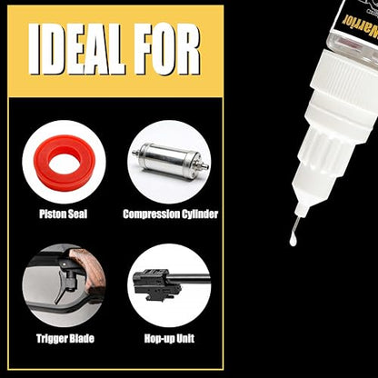 Airsoft Gun Oil for Seals/O-Rings & CO2(2 Bottles of 20ml Each) - color: 2 bottles of 20ml each
