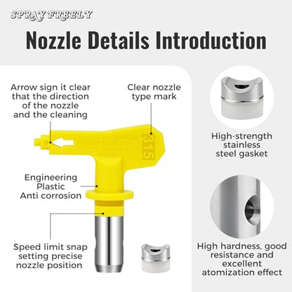 Airless Spray Gun Paint Edger Guide Edge Spray Tool Paint Accessory Extension Airless Paint Sprayer Nozzle 517 Tip 12 Inch Extension Pole(Comes with a Black Storage Box)