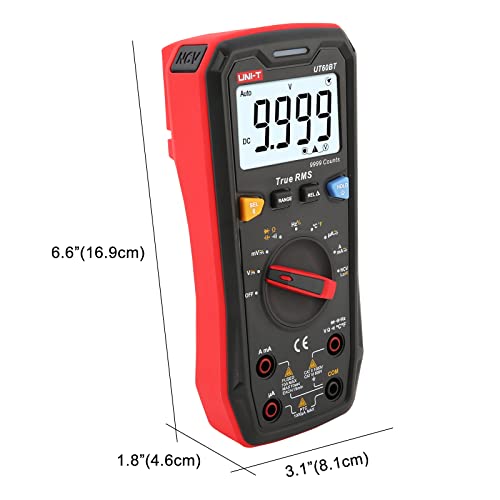 UNI-T Multimeter Tester True RMS UT60BT Temperature Measurement,NCV,Duty Cycle,Diode Test,Digital Voltmeter & Ohm Meter,Smart Multimeter 1000V for Electrical Troubleshooting - size: UT60BT