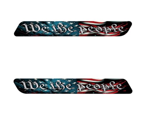 Kustom Cycle Parts We The People American Flag Saddlebag Inserts! Sold in pairs. Fits Harley Davidson Touring Models. - style: 2013 and Older Touring