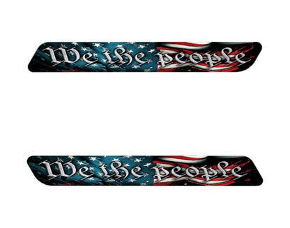 Kustom Cycle Parts We The People American Flag Saddlebag Inserts! Sold in pairs. Fits Harley Davidson Touring Models. - style: 2013 and Older Touring