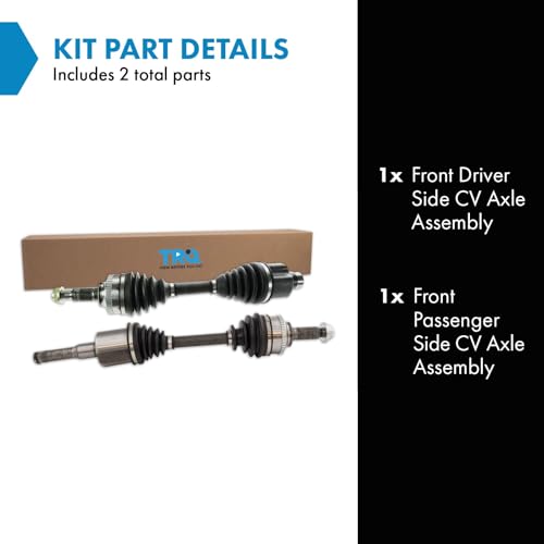 TRQ Front 2 Piece CV Axle Shaft Assembly Set - style: CSA70762