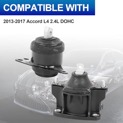 2PCS Engine Motor Mount Set for 2013-2017 Accord L4 2.4L - size: 2013-2017 Honda Accord L4 2.4L Set of 2
