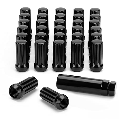 M14x1.5 Lug Nut for Chevy Silverado 1500 2500 GMC Sierra Ford F250 F350 Ram - color: Black