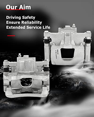 cciyu Rear Left & Right Disc Brake Calipers w/Bracket 18B5046 18B5047 - size: Rear[18B5046+18B5047]
