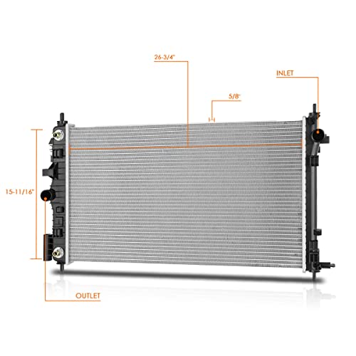 DPI-13217 OE Style Aluminum Radiator Compatible with 11-13 Buick Regal 2.0T - color: 11-13 Buick Regal 2.0T