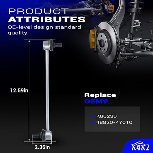 K80230 Zinc-Nickel Alloy Front Stabilizer Sway Bar Links for Toyota Pontiac - size: K80230