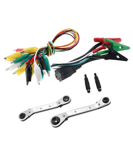 3Pcs HVAC Service Wrench Tool,Refrigeration Wrench with Hexagon Bit Adapter