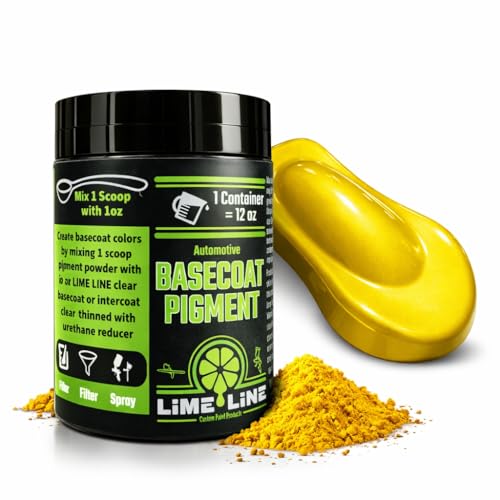 LiME LiNE Base Coat Maker Pigment Powder, Automotive Grade, Basecoat Metallic Yellow Pearl - color: Metallic yellow Pearl
