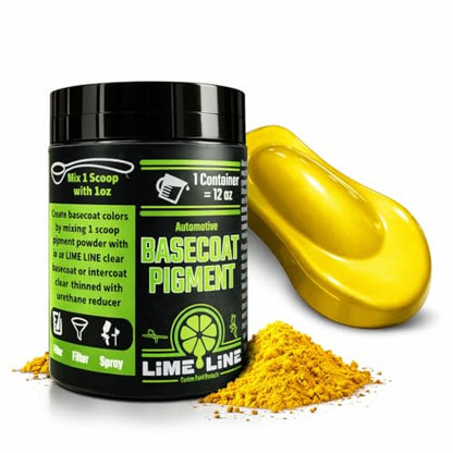 LiME LiNE Base Coat Maker Pigment Powder, Automotive Grade, Basecoat Metallic Yellow Pearl - color: Metallic yellow Pearl