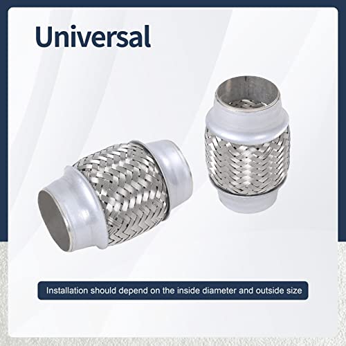 Heavy Duty Exhaust Flex Pipe 1.75" x 4"-2PCS - size: 1.75"x4"x4"