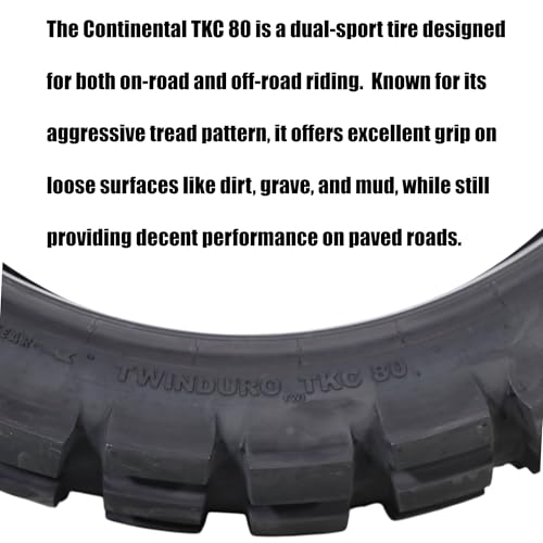 Continental TKC 80 170/60B17 M/C 72Q TL Twinduro Rear Motorcycle Tire - size: 170/60B17