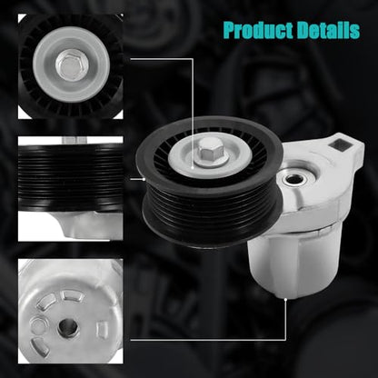 AULINK 12622452 Supercharger Belt Tensioner Assembly with Pulley (6.2L V8) - size: 12622452