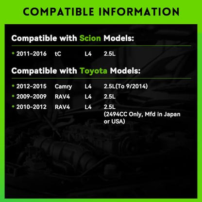 11402N New Alternator Replacement for 2009-2012 Toyota RAV4, 12-15 Camry, 2011-2016 Scion TC,100A 2.5L L4, 11402 2706036010 1042102270 27060-36011 27060-0V010 104210-8431 - size: 11402N