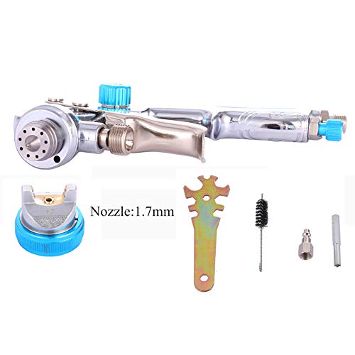 Professional HVLP Siphon Feed Spray Gun-1000cc Non-drip Paint Cup with Nozzle Tip Size 1.7mm