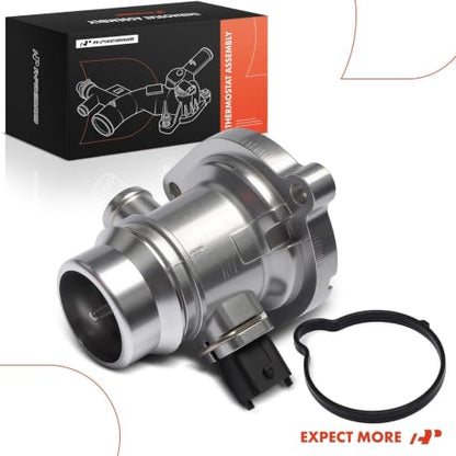 A-Premium Upgraded Aluminum Engine Coolant Thermostat Housing Assembly