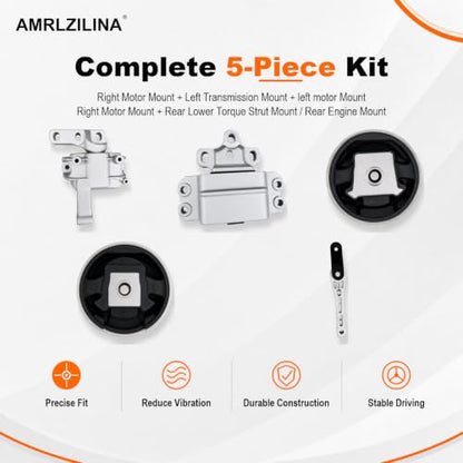 Engine Motor and Transmission Mount Kit for Tiguan 2009-2017 - size: 2018 Volkswagen Tiguan Limited 2.0L