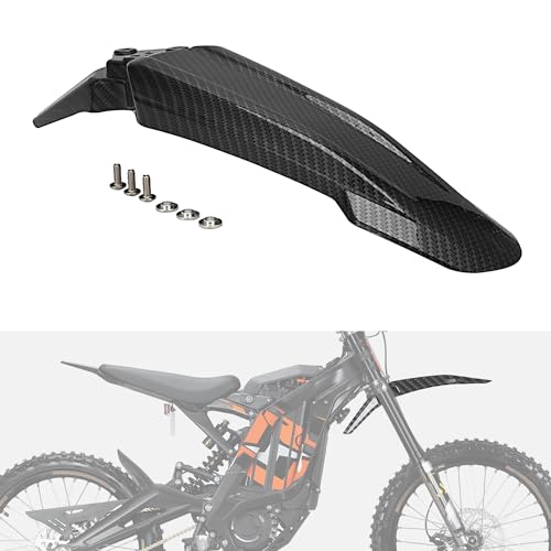 Front Fender for Surron Sur Ron LBX,Carbon Fiber Texture Electric Dirt Bike Mudguard Compatible Fit for EKX X21 X20 Segway X260 X160 PP Material Not Fits RST Fork - color: carbon fiber
