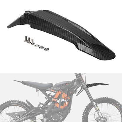 Front Fender for Surron Sur Ron LBX,Carbon Fiber Texture Electric Dirt Bike Mudguard Compatible Fit for EKX X21 X20 Segway X260 X160 PP Material Not Fits RST Fork - color: carbon fiber