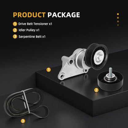 Belt Tensioner Serpentine Belt Idler Pulley Kit #39083 12609719 - size: for Tahoe/Avalanche/Express 2003-2008