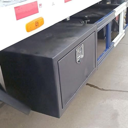 30"X18"X18" Underbody Steel Truck Box Black Heavy Duty Underbody Storage Box Waterproof Truck Tool Box Organizer w/Lock & Keys For RV,Pick up Toolbox - size: 30"x18"x18"