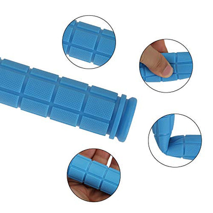 12 Pieces Bike Handlebar Grips, Kids Non Slip Rubber Bicycle Handle Grips, Replacement Bike Grips for Scooter, Beach Cruiser, Mountain Bikes, Foldable Bikes - size: 4.7"L x 1.1"W