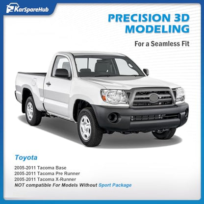 Halogen Headlights for 2005-2011 Toyota Tacoma - color: Polished Chrome | With High & Low Beam Bulbs