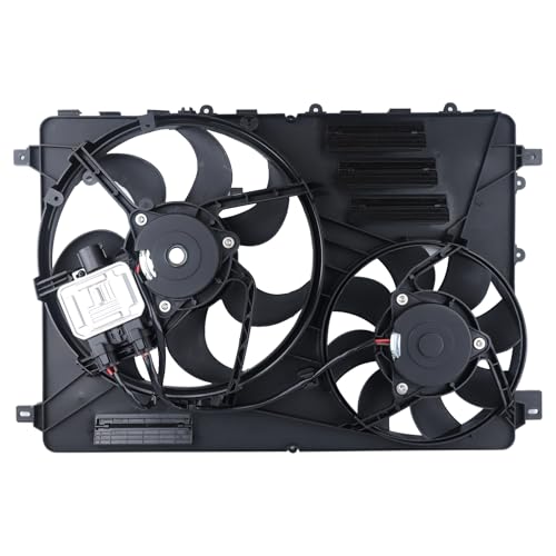 Engine Cooling Radiator Fan w/Controller Assembly Fit for 2010-2016 XC60,2011-2016 S60,2008-2015 XC70,2008-2015 S80,2015-2016 V60,2008-2010 V70 Replace 838-0009