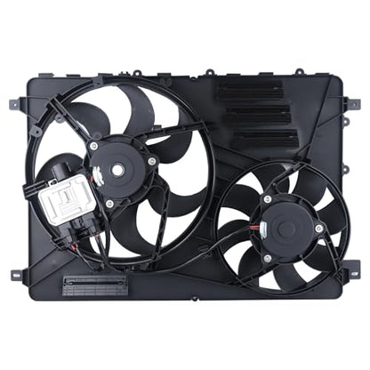 Engine Cooling Radiator Fan w/Controller Assembly Fit for 2010-2016 XC60,2011-2016 S60,2008-2015 XC70,2008-2015 S80,2015-2016 V60,2008-2010 V70 Replace 838-0009