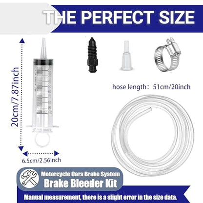 Brake Bleeder Kit, 100ML Hydraulic Disc Brake Bleed Syringe - size: 2 Pieces