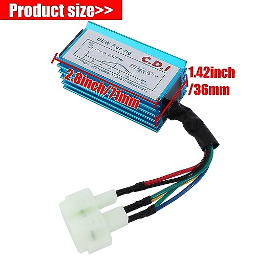 Racing 6 Pins AC CDI Box for GY6 50cc - 70cc 80cc 90cc 110cc 125cc 150cc Scooter 4-Stroke Engine ATV Go Kart Moped Quad Pit Dirt Mini Pocket Bike Chopper 6-Pin 139QMB 152QMI 157QMJ - size: 6 pin
