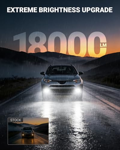 SEALIGHT H11/H16/H8 LED Fog Light Bulbs, 18000LM 6500K White-2 Pack - color: White, size: H11/H8